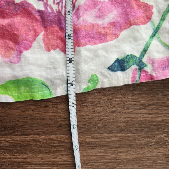 Bellambra Linen Midi Dress XL Floral Cottagecore Fairycore Coastal Beach Summer - Picture 7 of 7